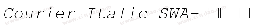 Courier Italic SWA字体转换